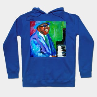 Blues and jazz pianist oil painting Hoodie